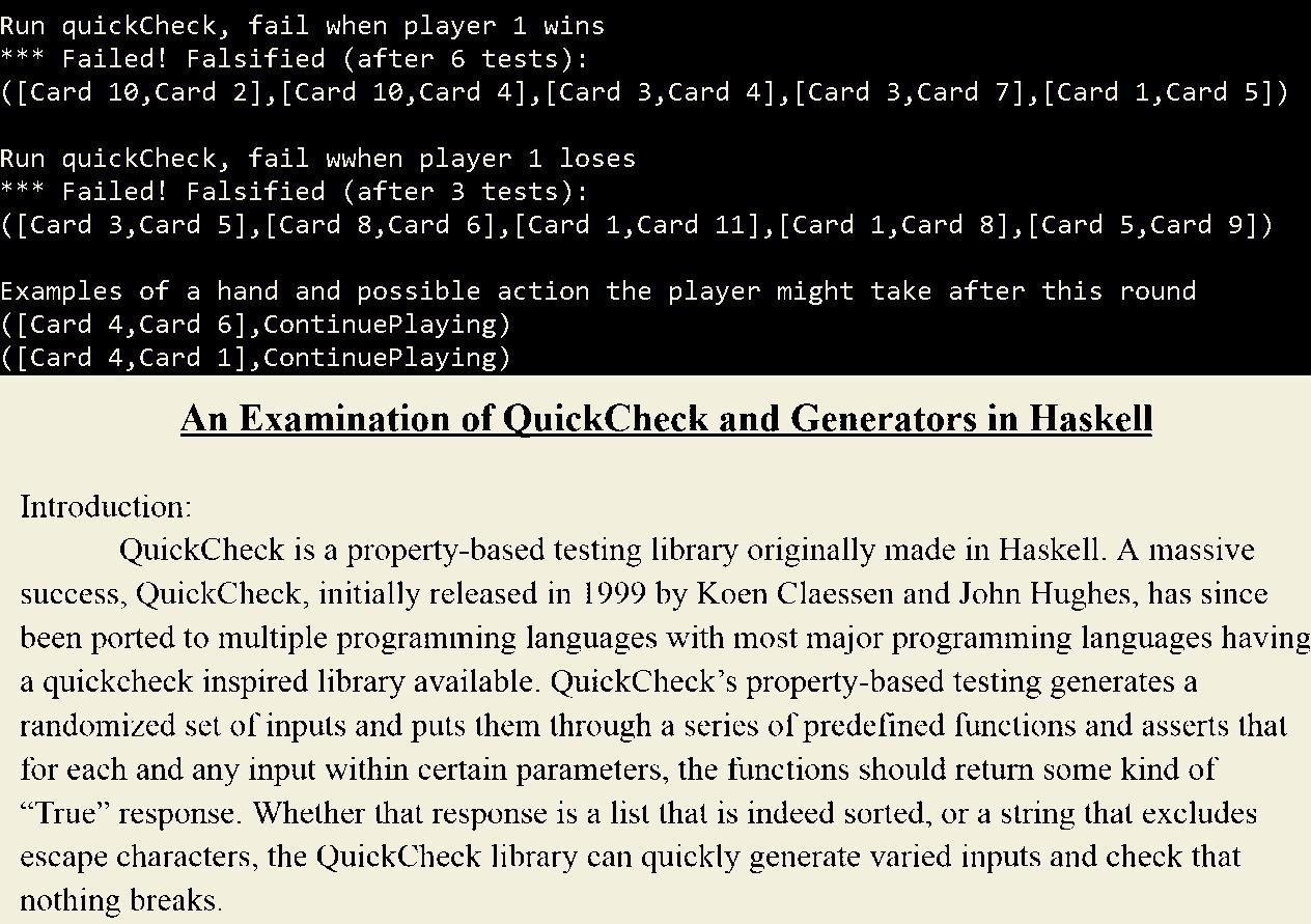 Haskell QuickCheck Analysis preview